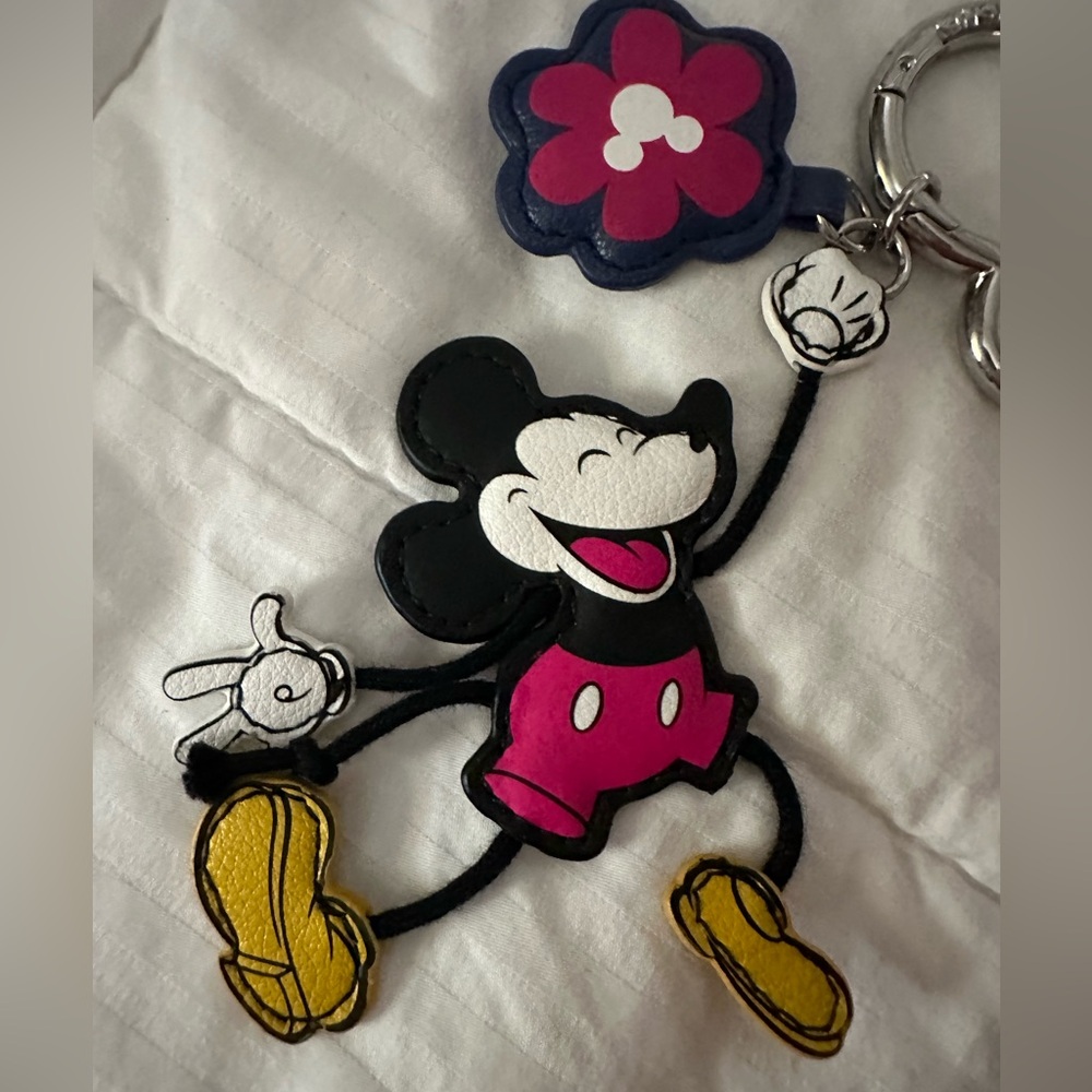 Vera Bradley Disney Whimsical Mickey Bag Charm with Silver Hardware